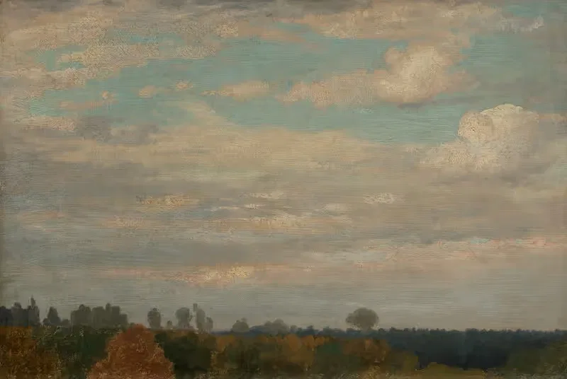 Wolken über herbstlichem Wald by Johann Wilhelm Schirmer, 1841-1853 — digital art print download