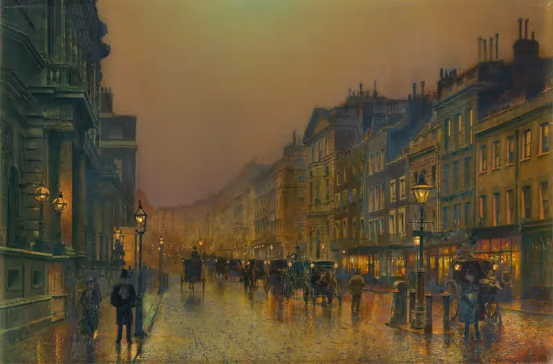 London, St James' Street — John Atkinson Grimshaw