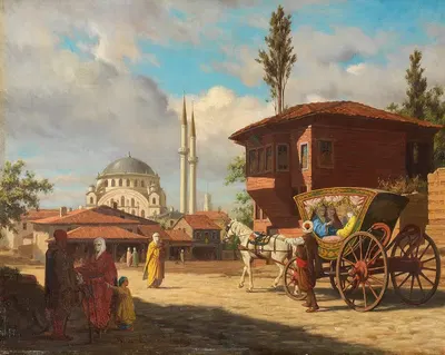 Фигуры у мечети Эйюп Султан, Стамбул by Луи-Эмиль Пине де Граншамп — digital art print download