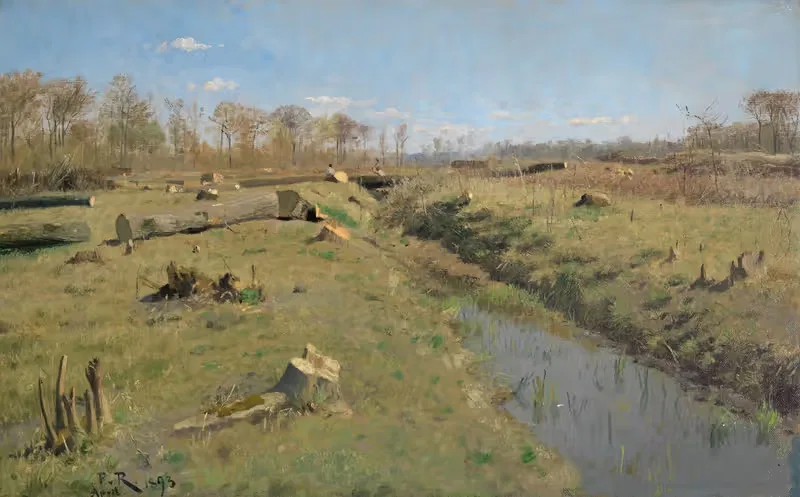 При рубке леса в Дурлахском лесу by Пауль фон Равенштейн, 1893 — digital art print download
