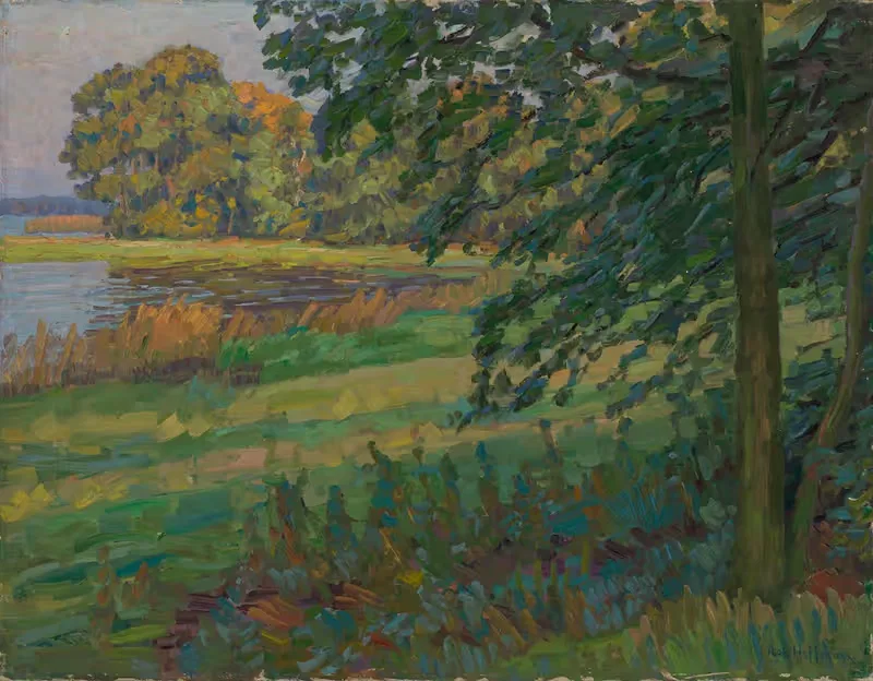 Деревья у воды by Роберт Хоффман, 1909-1914 — digital art print download