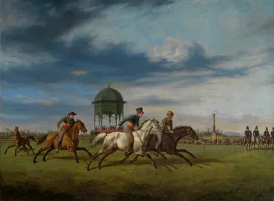 Конные гонки by Рудольф Кунц, 1834 — digital art print download