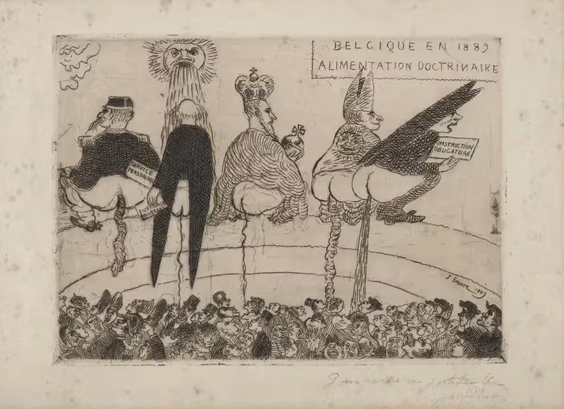 Доктринерное питание by Джеймс Энсор, 1889 — digital art print download