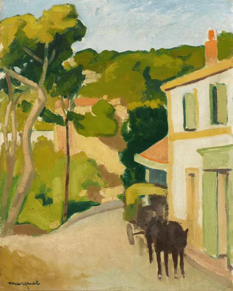 Voiture sur la route d'Estaque — Albert Marquet