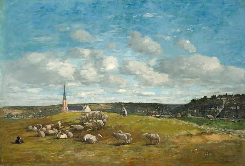 Paysage aux environs de Deauville — Eugène Boudin