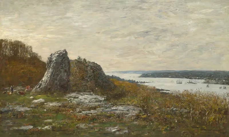 Окрестности Бреста, устье Элорна by Южен Буден, 1873 — digital art print download