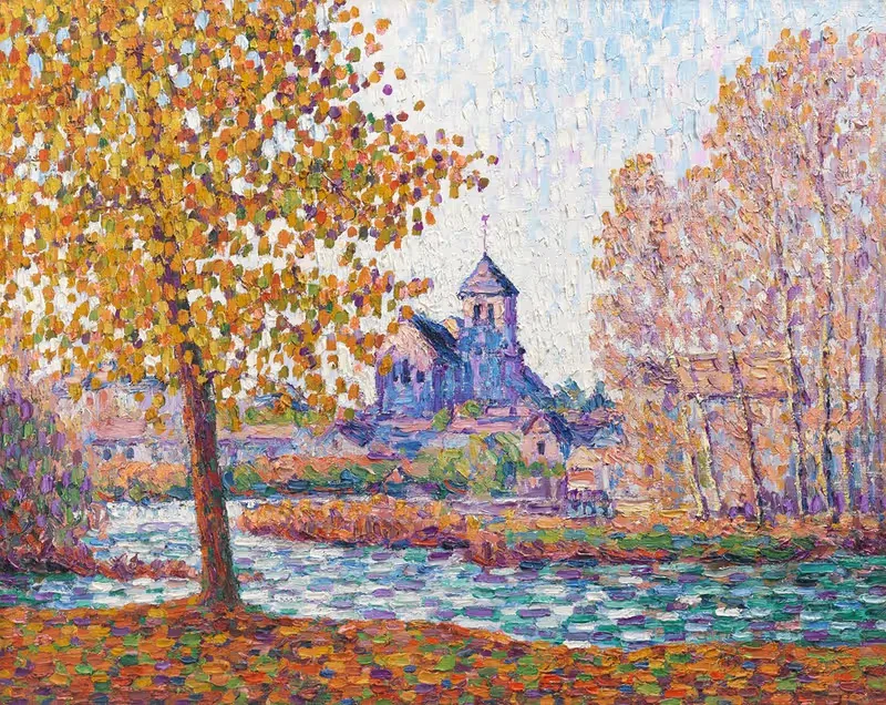 L'église de Montigny, effet d'automne — Francis Picabia