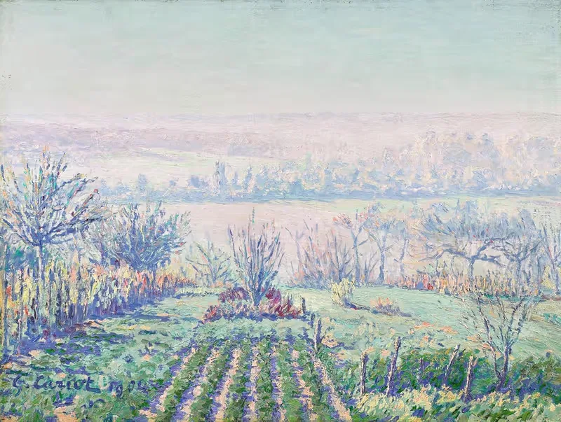 Пейзаж, утренний туман by Гюстав Карьо, 1904 — digital art print download