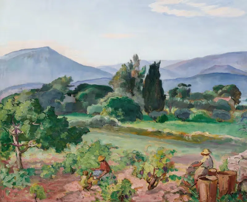 Уборка винограда в долине Фарон by Анри Лебаск, 1923 — digital art print download