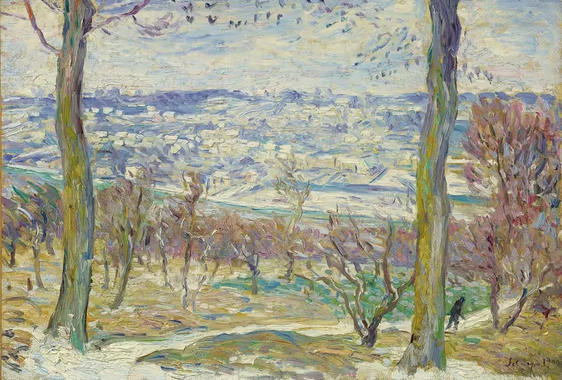 Paysage de neige aux environs de Paris — Henri Lebasque