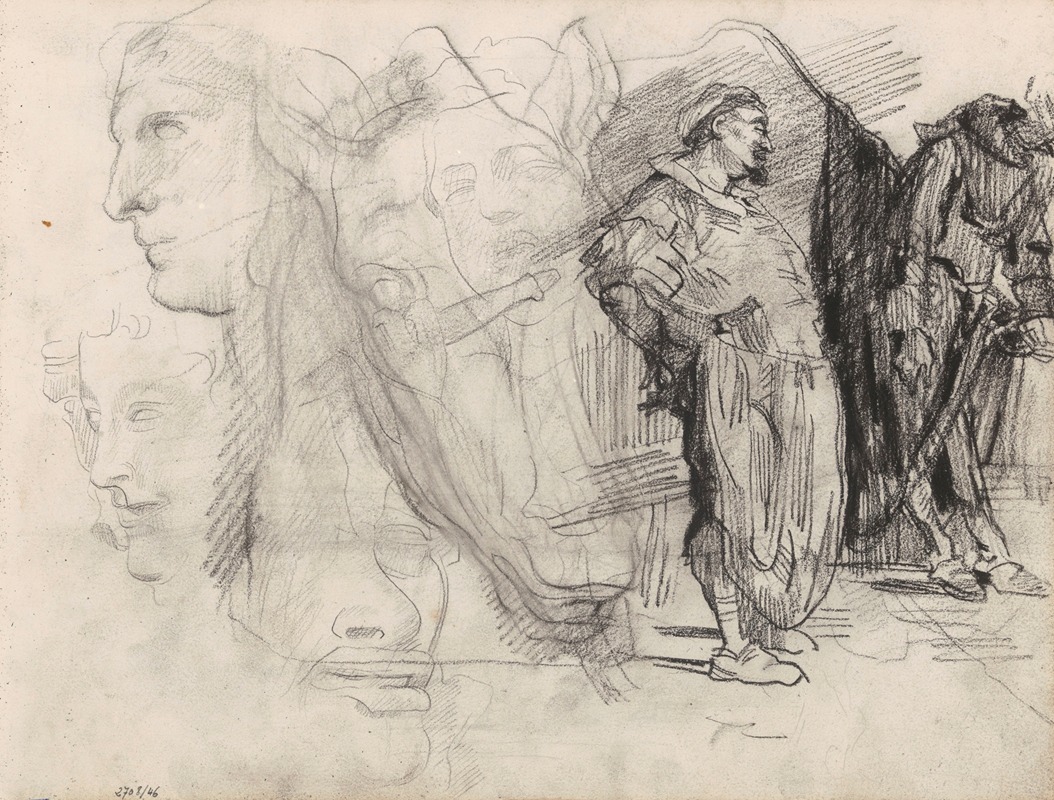 Don Quixote and Horse Head — James Ensor