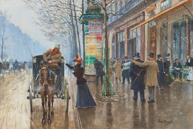 Парижская уличная сцена by Жан Бера, 1897-1898 — digital art print download