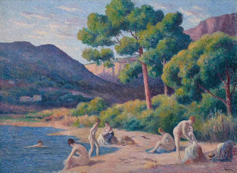Baigneurs à Saint-Tropez by Maximilien Luce — digital art print download