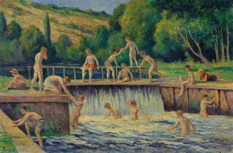 Купание в Бесси-сюр-Кюр by Максимильен Люс — digital art print download