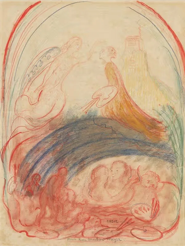 Ensor en zijn muze by James Ensor, 1937 — digital art print download