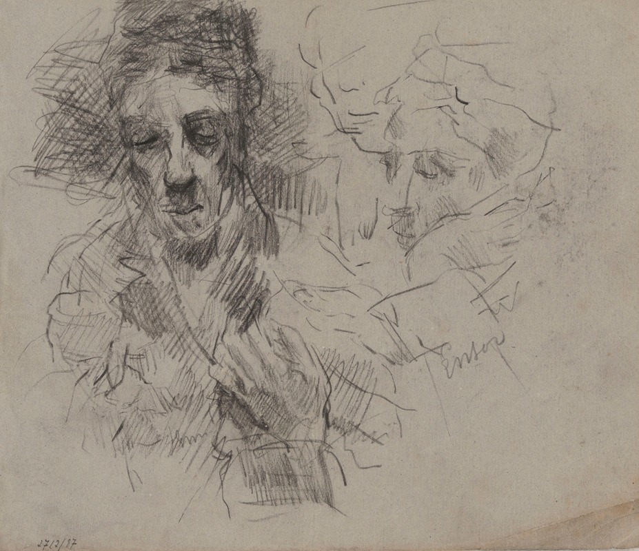 Ensor's Mother by Джеймс Энсор, 1880-1883 — digital art print download