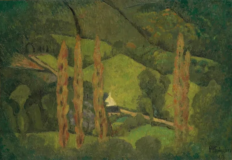 Зеленый пейзаж, Долина Шатонёф by Поль Серюзье, 1910 — digital art print download