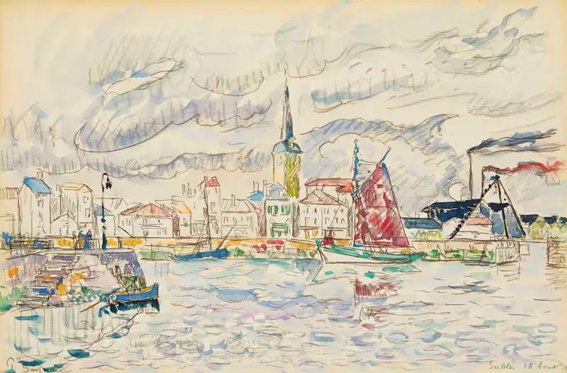 Ле Сабль-д'Олонн by Поль Синьяк, 1929 — digital art print download