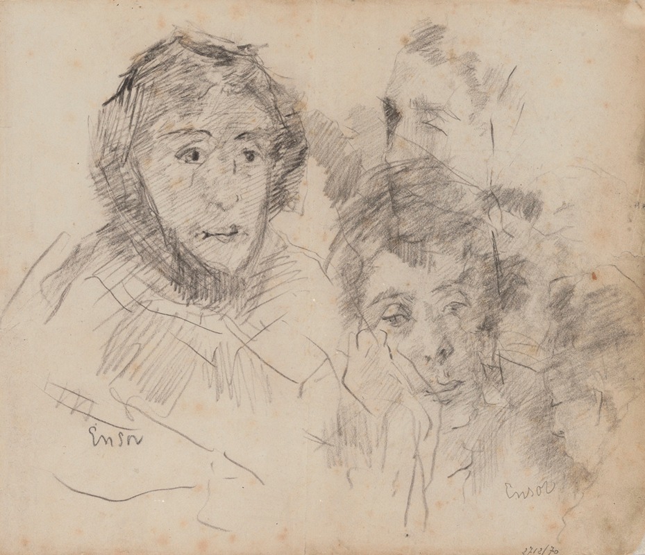 Ensor's Mother by Джеймс Энсор, 1880-1883 — digital art print download
