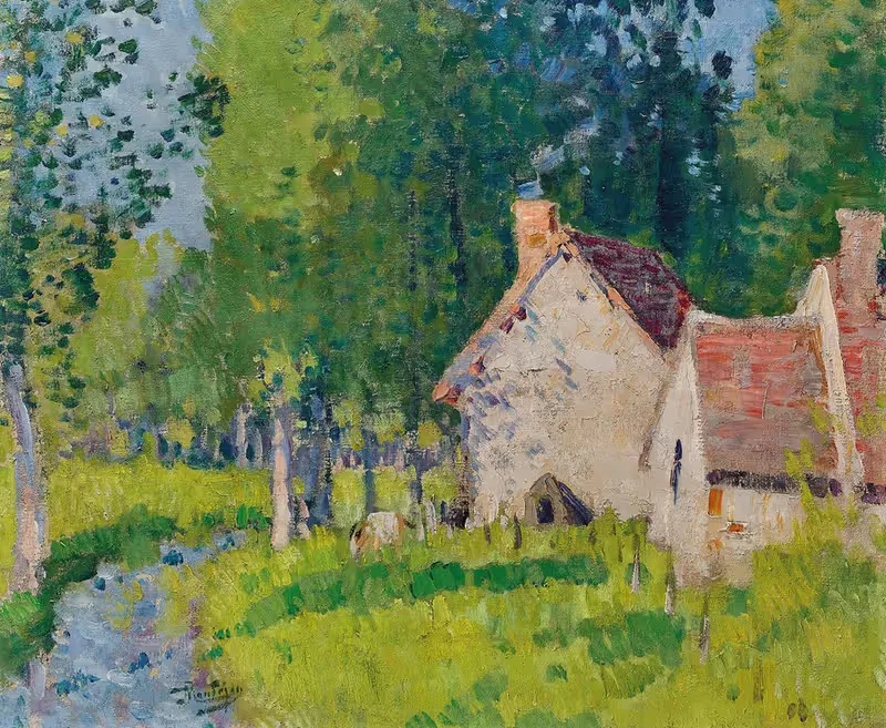У реки by Пьер-Южен Монтезен — digital art print download