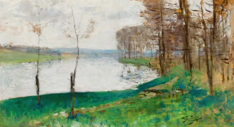Bords de la Seine à Veneux les Sablons — Pierre-Eugène Montézin