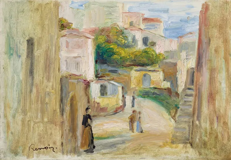 Vue de village, Route à Cagnes — Pierre-Auguste Renoir