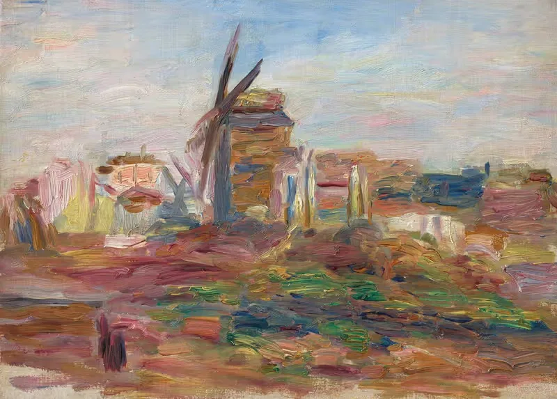 Moulin sur la colline de Montmartre — Pierre-Auguste Renoir