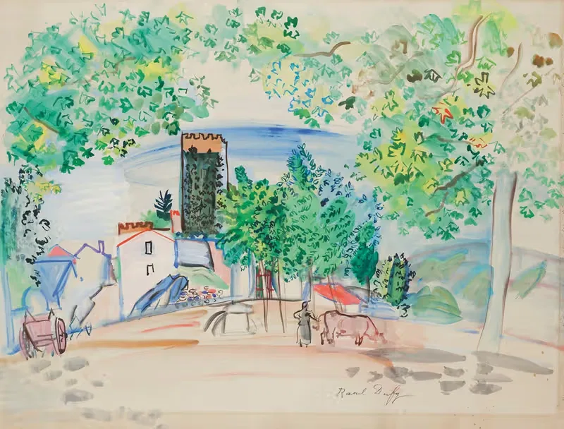 Vue de la Tour de Vernet-les-Bains — Raoul Dufy