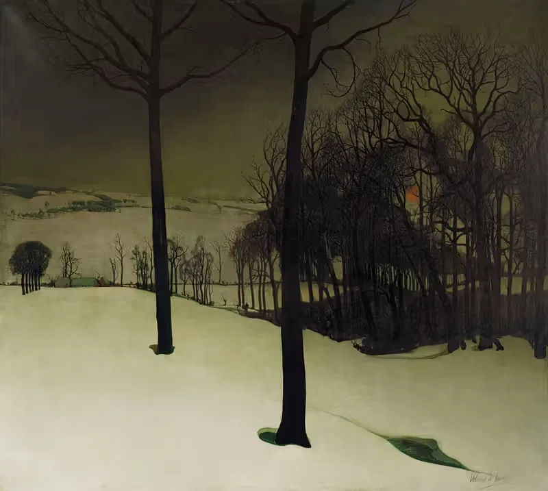 Het bos in de winder (Forest in the Winter) — Valerius De Saedeleer