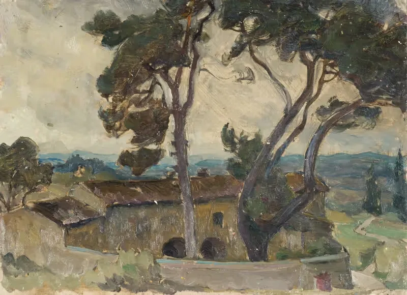 Study from Spoleto, Italy by Anna Boberg, 1922 — digital art print download