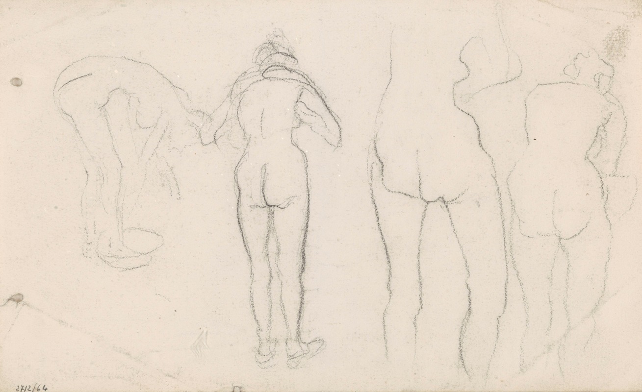 Four Nudes by Джеймс Энсор — digital art print download