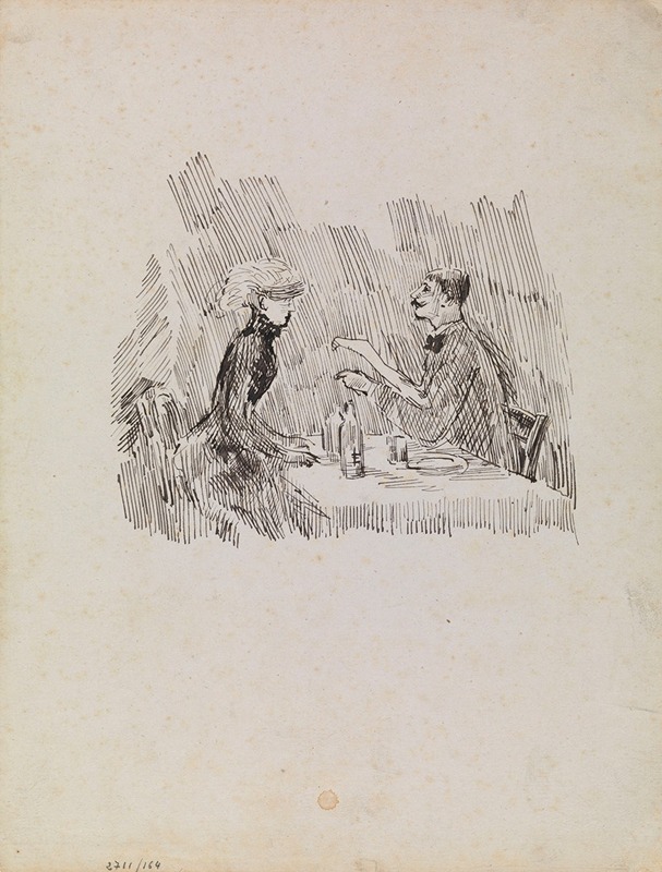 Gentleman and Lady at the Table by Джеймс Энсор — digital art print download