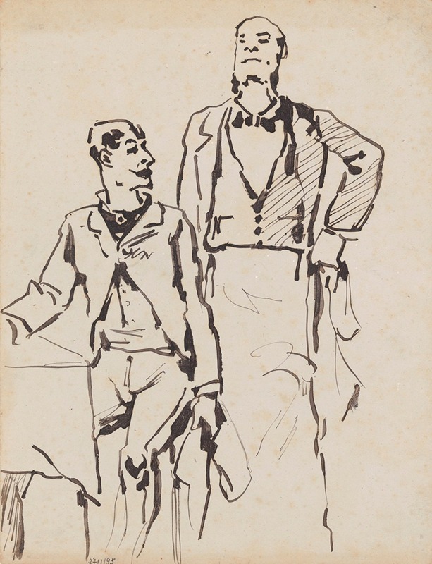 Gentleman and Waiter by Джеймс Энсор — digital art print download
