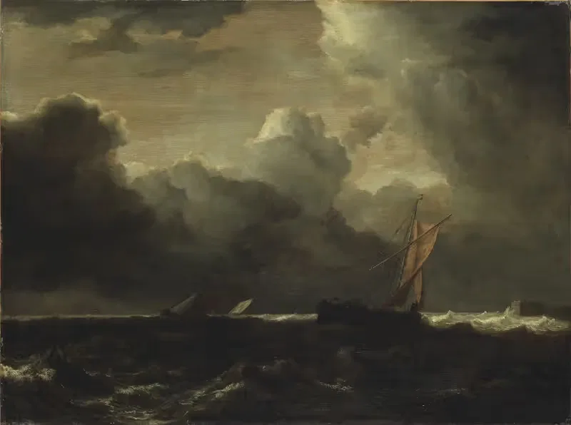 Storm Clouds over the Sea by Jacob van Ruisdael — digital art print download