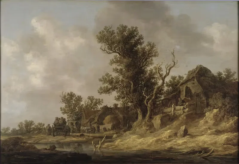 Resting at a Tavern by Jan van Goyen — digital art print download