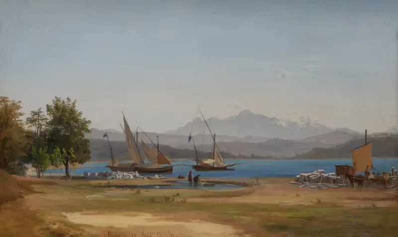 View from La Spezia by Joseph Magnus Stäck, 1846 — digital art print download