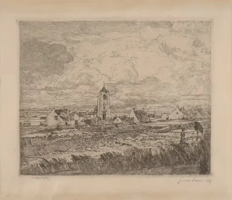 Большой вид на Мариакерке by Джеймс Энсор, 1887 — digital art print download