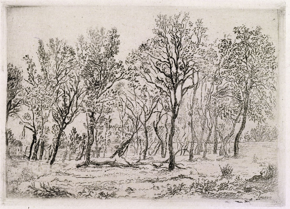 Group of Trees by Джеймс Энсор, 1888 — digital art print download