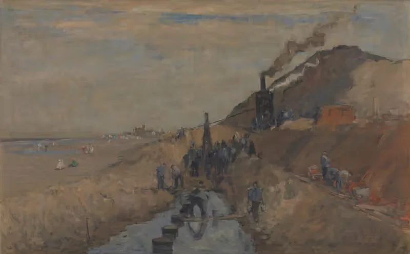 Dike Building on the Beach at Knokke — Richard Baseleer