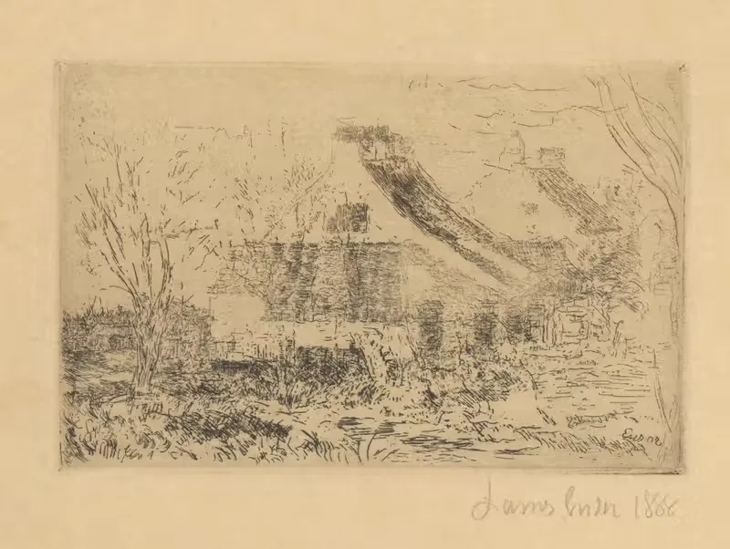 Домики в Мариакерке by Джеймс Энсор, 1888 — digital art print download