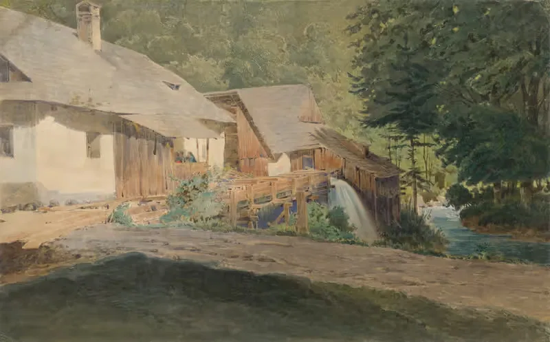 Mill on the Edge of the Forest — Friedrich Carl von Scheidlin
