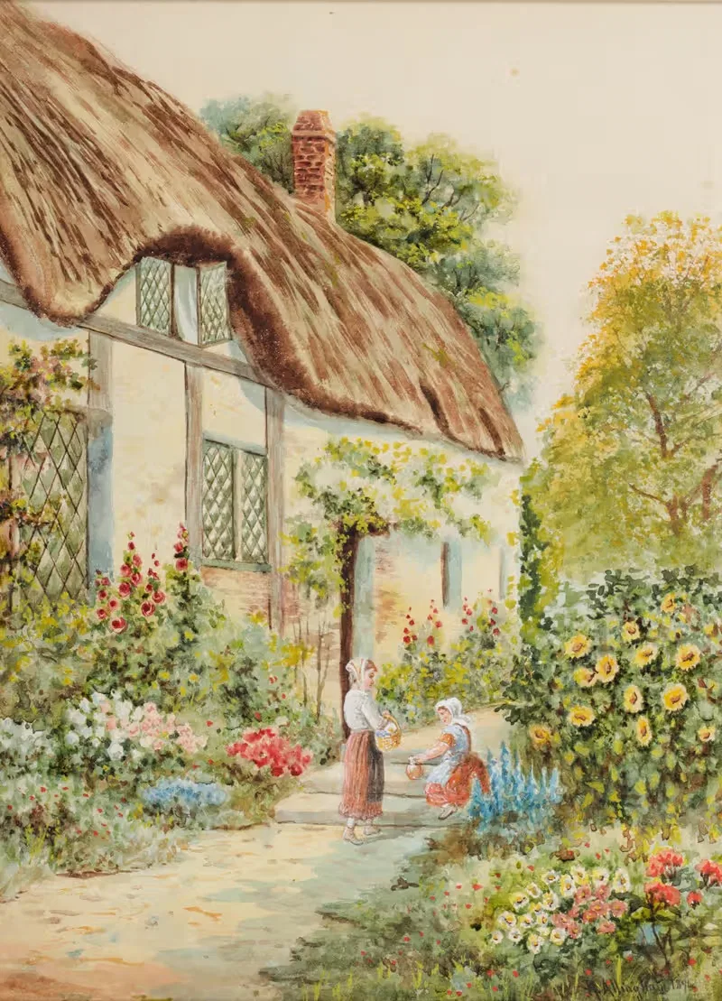 Cottage Garden by Helen Allingham, 1894 — digital art print download