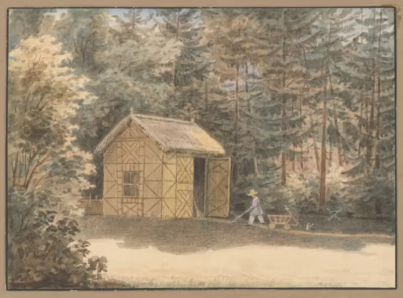 Син Виктор в парке в Русовцах by Генриетта Одескальчи, 1836 — digital art print download