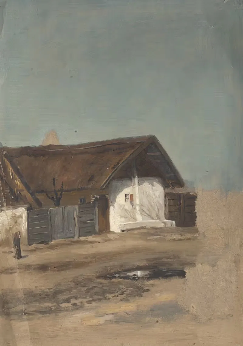Деревенский дом by Ян Новопаcky, 1860 — digital art print download