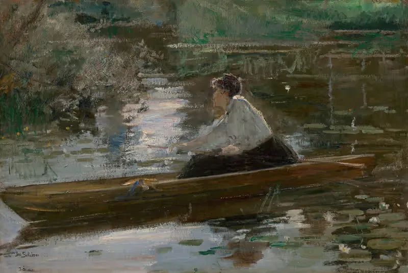 Lady in a Boat Josef Schusser — Josef Schusser