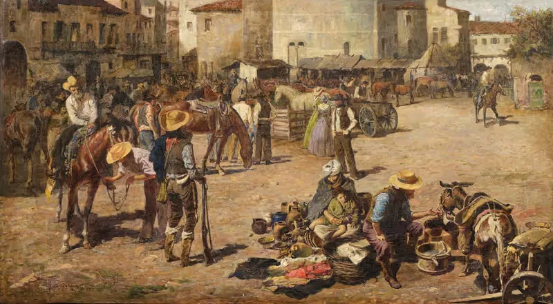 At the market by Juan García — digital art print download
