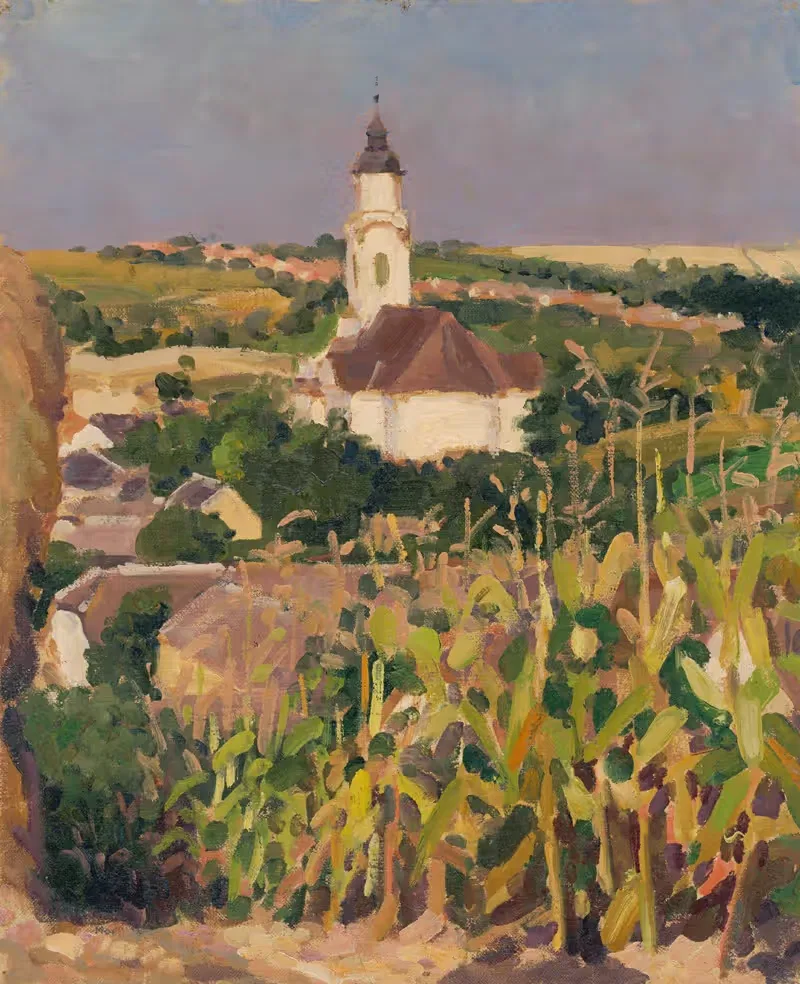 Eastern Slovakia Village by Jozef Teodor Mousson, 1930 — digital art print download