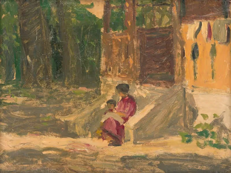 Перед домом by Йозеф Теодор Муссон, 1920 — digital art print download