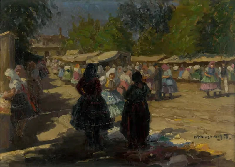 Ярмарка в Михаловцах II by Йозеф Теодор Муссон, 1925-1930 — digital art print download