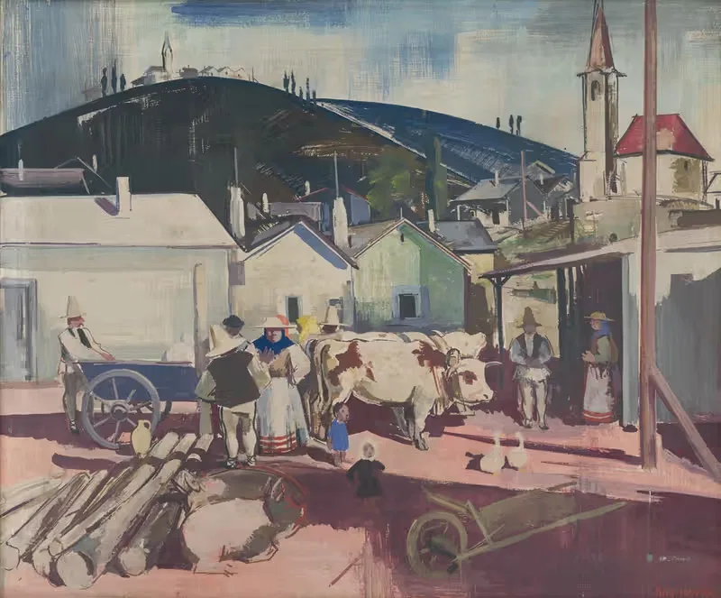 Мексиканская деревня by Вилмош Аба-Новака, 1935 — digital art print download